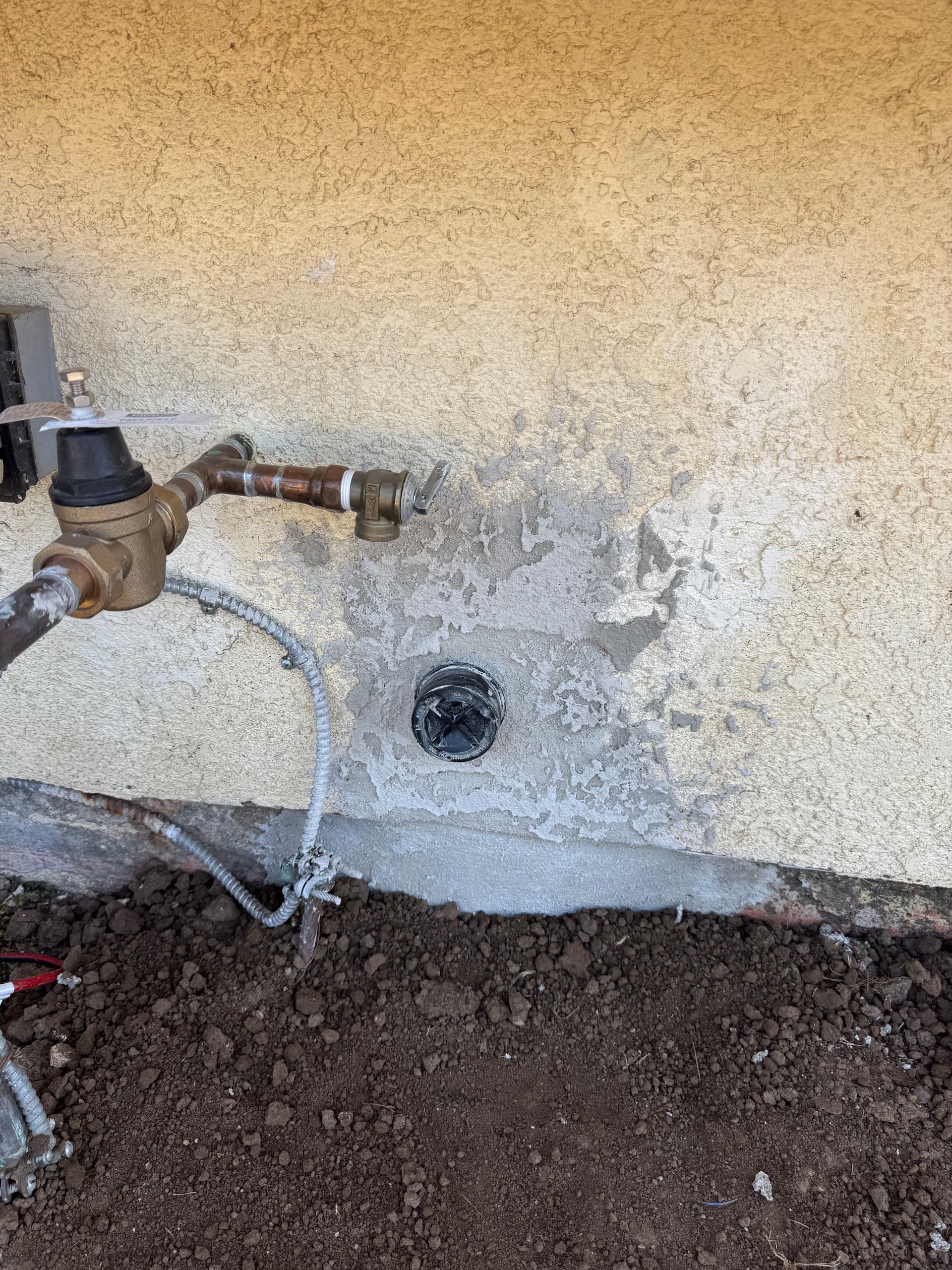 New Kitchen Line Install with Stucco Patch Finish